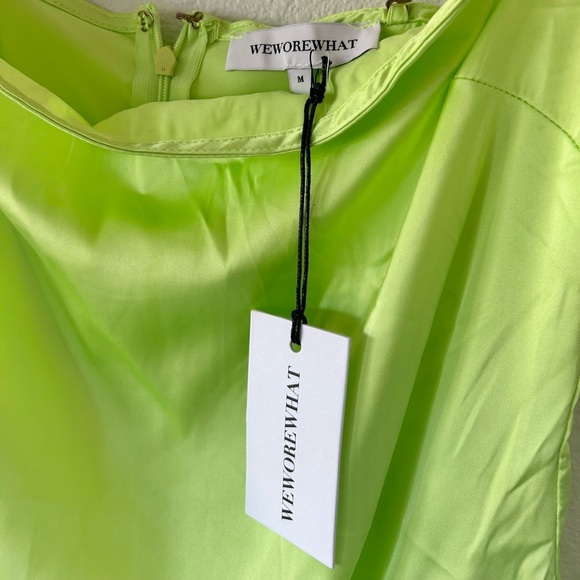 NWT WeWoreWhat Strapy Bodysuit in Sharp Green - Picture 3 of 5